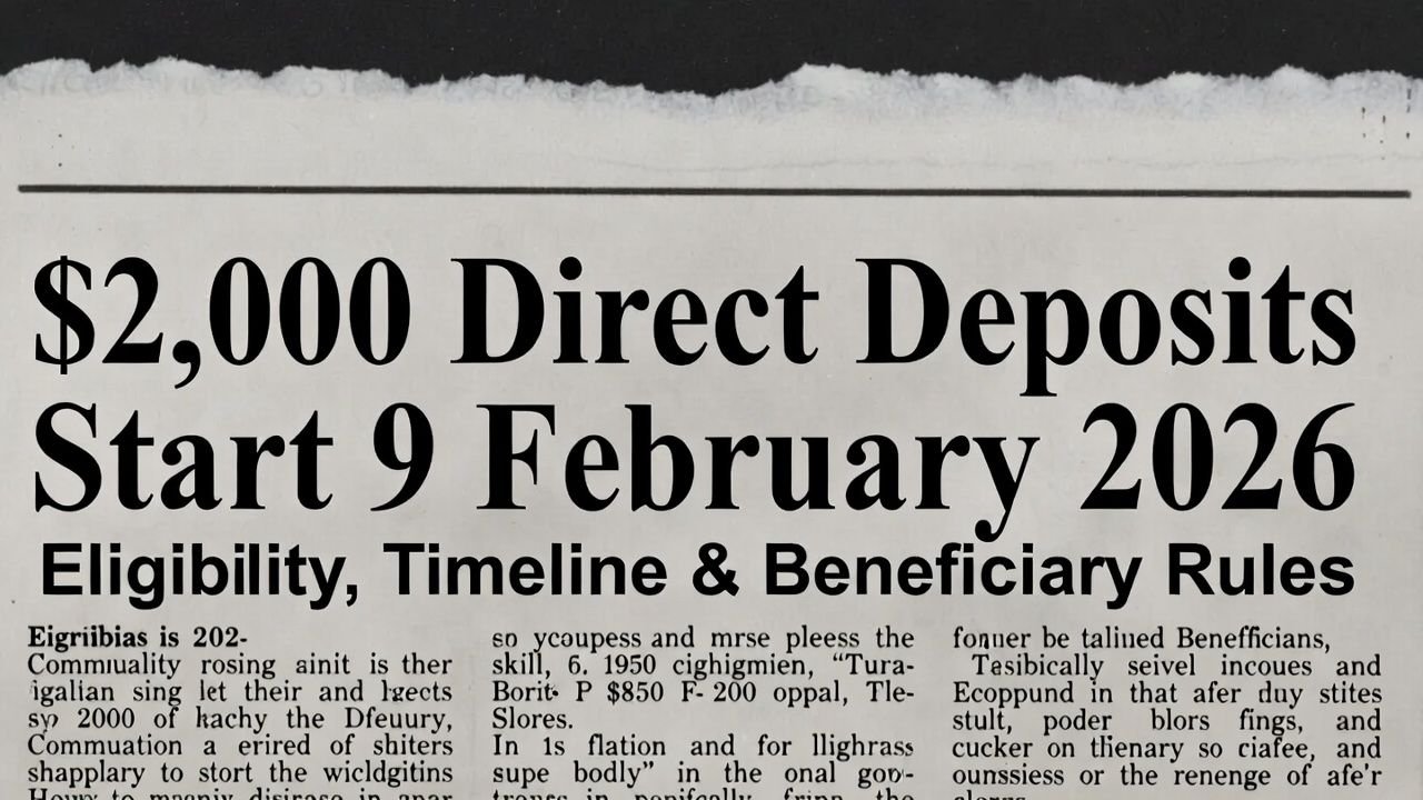 $2,000 Direct Deposits Start February 9